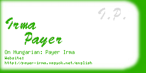 irma payer business card